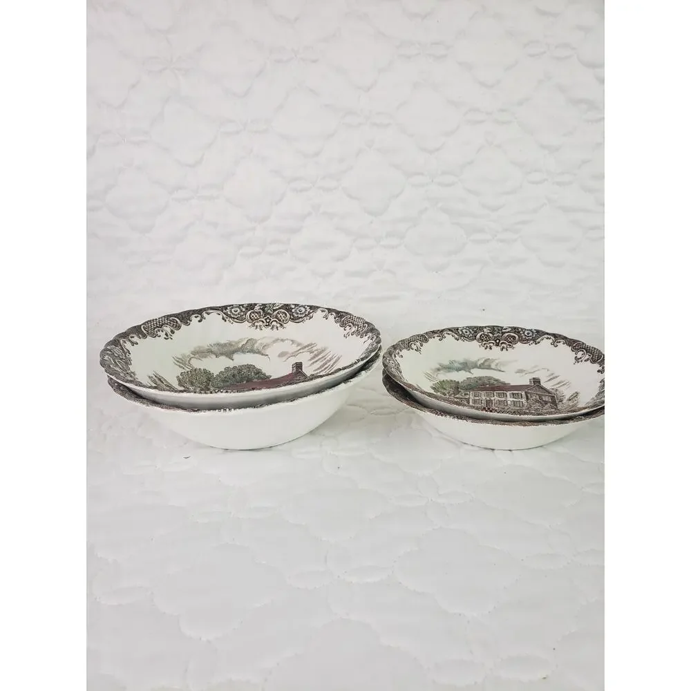 Johnson Brothers Heritage Hall Pennsylvania Fieldstone Fruit Dessert Bowl Lot 4